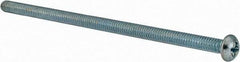 Value Collection - 1/4-20 UNC, 5-1/2" Length Under Head Phillips Drive Machine Screw - Round Head, Grade J82 Steel, Zinc-Plated Finish, Without Washer - Exact Tool & Supply