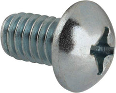 Value Collection - 5/16-18 UNC, 1/2" Length Under Head Phillips Drive Machine Screw - Round Head, Grade J82 Steel, Zinc-Plated Finish, Without Washer - Exact Tool & Supply