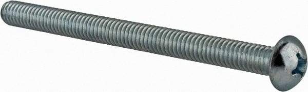 Value Collection - 5/16-18 UNC, 4" Length Under Head Phillips Drive Machine Screw - Round Head, Grade J82 Steel, Zinc-Plated Finish, Without Washer - Exact Tool & Supply