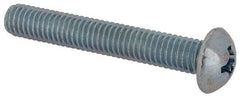 Value Collection - 3/8-16 UNC, 2-1/2" Length Under Head Phillips Drive Machine Screw - Round Head, Grade J82 Steel, Zinc-Plated Finish, Without Washer - Exact Tool & Supply