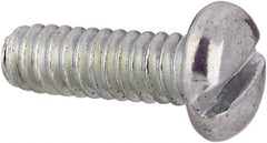 Value Collection - #3-48 UNC, 5/16" Length Under Head Slotted Drive Machine Screw - Pan Head, Grade J82 Steel, Zinc-Plated Finish, Without Washer - Exact Tool & Supply