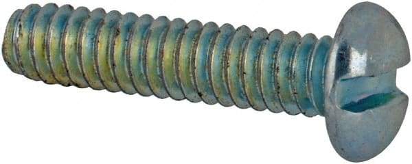 Value Collection - #3-48 UNC, 7/16" Length Under Head Slotted Drive Machine Screw - Pan Head, Grade J82 Steel, Zinc-Plated Finish, Without Washer - Exact Tool & Supply