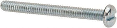 Value Collection - #3-48 UNC, 1" Length Under Head Slotted Drive Machine Screw - Pan Head, Grade J82 Steel, Zinc-Plated Finish, Without Washer - Exact Tool & Supply