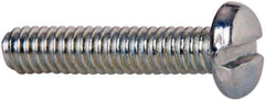 Value Collection - #5-40 UNC, 5/8" Length Under Head Slotted Drive Machine Screw - Pan Head, Grade J82 Steel, Zinc-Plated Finish, Without Washer - Exact Tool & Supply