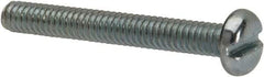 Value Collection - #5-40 UNC, 1" Length Under Head Slotted Drive Machine Screw - Pan Head, Grade J82 Steel, Zinc-Plated Finish, Without Washer - Exact Tool & Supply