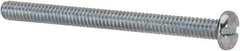 Value Collection - #5-40 UNC, 1-1/2" Length Under Head Slotted Drive Machine Screw - Pan Head, Grade J82 Steel, Zinc-Plated Finish, Without Washer - Exact Tool & Supply