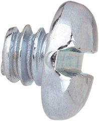 Value Collection - #6-32 UNC, 1/8" Length Under Head Slotted Drive Machine Screw - Pan Head, Grade J82 Steel, Zinc-Plated Finish, Without Washer - Exact Tool & Supply