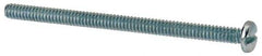 Value Collection - #6-32 UNC, 2-1/4" Length Under Head Slotted Drive Machine Screw - Pan Head, Grade J82 Steel, Zinc-Plated Finish, Without Washer - Exact Tool & Supply
