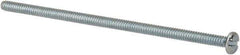 Value Collection - #6-32 UNC, 3-1/4" Length Under Head Slotted Drive Machine Screw - Pan Head, Grade J82 Steel, Zinc-Plated Finish, Without Washer - Exact Tool & Supply