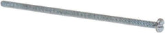 Value Collection - #6-32 UNC, 3-1/2" Length Under Head Slotted Drive Machine Screw - Pan Head, Grade J82 Steel, Zinc-Plated Finish, Without Washer - Exact Tool & Supply