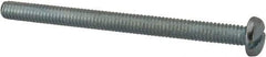 Value Collection - #8-32 UNC, 2-1/4" Length Under Head Slotted Drive Machine Screw - Pan Head, Grade J82 Steel, Zinc-Plated Finish, Without Washer - Exact Tool & Supply