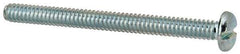Value Collection - #10-24 UNC, 2-1/4" Length Under Head Slotted Drive Machine Screw - Pan Head, Grade J82 Steel, Zinc-Plated Finish, Without Washer - Exact Tool & Supply