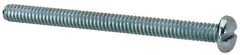 Value Collection - #10-24 UNC, 2-1/2" Length Under Head Slotted Drive Machine Screw - Pan Head, Grade J82 Steel, Zinc-Plated Finish, Without Washer - Exact Tool & Supply
