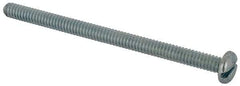 Value Collection - #10-24 UNC, 3" Length Under Head Slotted Drive Machine Screw - Pan Head, Grade J82 Steel, Zinc-Plated Finish, Without Washer - Exact Tool & Supply