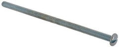 Value Collection - #10-24 UNC, 4" Length Under Head Slotted Drive Machine Screw - Pan Head, Grade J82 Steel, Zinc-Plated Finish, Without Washer - Exact Tool & Supply