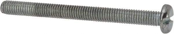Value Collection - #10-32 UNF, 2-1/4" Length Under Head Slotted Drive Machine Screw - Pan Head, Grade J82 Steel, Zinc-Plated Finish, Without Washer - Exact Tool & Supply