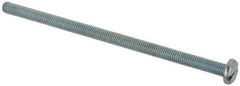 Value Collection - #10-32 UNF, 4" Length Under Head Slotted Drive Machine Screw - Pan Head, Grade J82 Steel, Zinc-Plated Finish, Without Washer - Exact Tool & Supply