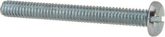 Value Collection - #12-24 UNC, 2" Length Under Head Slotted Drive Machine Screw - Pan Head, Grade J82 Steel, Zinc-Plated Finish, Without Washer - Exact Tool & Supply
