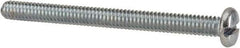 Value Collection - 1/4-20 UNC, 3" Length Under Head Slotted Drive Machine Screw - Pan Head, Grade J82 Steel, Zinc-Plated Finish, Without Washer - Exact Tool & Supply