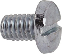 Value Collection - 5/16-18 UNC, 1/2" Length Under Head Slotted Drive Machine Screw - Pan Head, Grade J82 Steel, Zinc-Plated Finish, Without Washer - Exact Tool & Supply