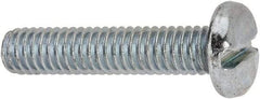 Value Collection - 5/16-18 UNC, 1-1/2" Length Under Head Slotted Drive Machine Screw - Pan Head, Grade J82 Steel, Zinc-Plated Finish, Without Washer - Exact Tool & Supply