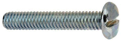 Value Collection - 5/16-18 UNC, 1-3/4" Length Under Head Slotted Drive Machine Screw - Pan Head, Grade J82 Steel, Zinc-Plated Finish, Without Washer - Exact Tool & Supply