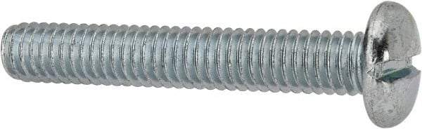 Value Collection - 5/16-18 UNC, 2" Length Under Head Slotted Drive Machine Screw - Pan Head, Grade J82 Steel, Zinc-Plated Finish, Without Washer - Exact Tool & Supply