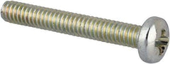 Value Collection - #3-48 UNC, 3/4" Length Under Head Phillips Drive Machine Screw - Pan Head, Grade J82 Steel, Zinc-Plated Finish, Without Washer - Exact Tool & Supply