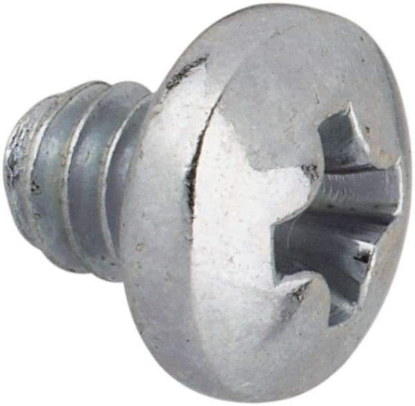Value Collection - #4-40 UNC, 1/8" Length Under Head Phillips Drive Machine Screw - Pan Head, Grade J82 Steel, Zinc-Plated Finish, Without Washer - Exact Tool & Supply