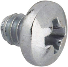 Value Collection - #4-40 UNC, 1/8" Length Under Head Phillips Drive Machine Screw - Pan Head, Grade J82 Steel, Zinc-Plated Finish, Without Washer - Exact Tool & Supply