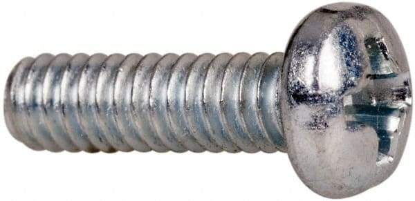 Value Collection - #5-40 UNC, 7/16" Length Under Head Phillips Drive Machine Screw - Pan Head, Grade J82 Steel, Zinc-Plated Finish, Without Washer - Exact Tool & Supply