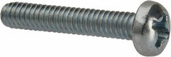 Value Collection - #5-40 UNC, 3/4" Length Under Head Phillips Drive Machine Screw - Pan Head, Grade J82 Steel, Zinc-Plated Finish, Without Washer - Exact Tool & Supply