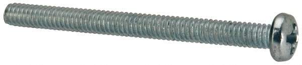Value Collection - #5-40 UNC, 1-1/2" Length Under Head Phillips Drive Machine Screw - Pan Head, Grade J82 Steel, Zinc-Plated Finish, Without Washer - Exact Tool & Supply