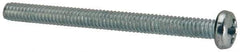 Value Collection - #5-40 UNC, 1-1/2" Length Under Head Phillips Drive Machine Screw - Pan Head, Grade J82 Steel, Zinc-Plated Finish, Without Washer - Exact Tool & Supply