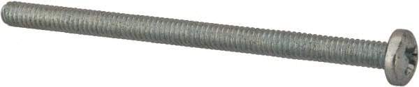 Value Collection - #5-40 UNC, 2" Length Under Head Phillips Drive Machine Screw - Pan Head, Grade J82 Steel, Zinc-Plated Finish, Without Washer - Exact Tool & Supply