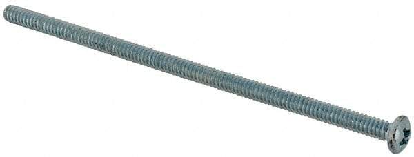 Value Collection - #6-32 UNC, 3-1/4" Length Under Head Phillips Drive Machine Screw - Pan Head, Grade J82 Steel, Zinc-Plated Finish, Without Washer - Exact Tool & Supply
