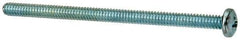 Value Collection - #10-24 UNC, 3-1/4" Length Under Head Phillips Drive Machine Screw - Pan Head, Grade J82 Steel, Zinc-Plated Finish, Without Washer - Exact Tool & Supply