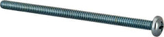 Value Collection - #10-24 UNC, 3-1/2" Length Under Head Phillips Drive Machine Screw - Pan Head, Grade J82 Steel, Zinc-Plated Finish, Without Washer - Exact Tool & Supply