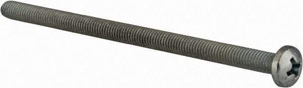 Value Collection - #10-32 UNF, 3-1/2" Length Under Head Phillips Drive Machine Screw - Pan Head, Grade J82 Steel, Zinc-Plated Finish, Without Washer - Exact Tool & Supply