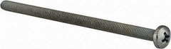 Value Collection - #10-32 UNF, 3-1/2" Length Under Head Phillips Drive Machine Screw - Pan Head, Grade J82 Steel, Zinc-Plated Finish, Without Washer - Exact Tool & Supply