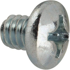 Value Collection - #12-24 UNC, 1/4" Length Under Head Phillips Drive Machine Screw - Pan Head, Grade J82 Steel, Zinc-Plated Finish, Without Washer - Exact Tool & Supply