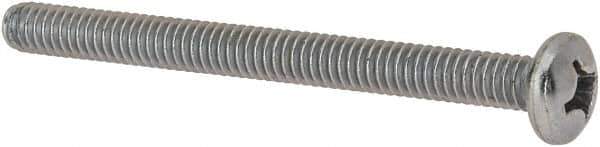 Value Collection - #12-24 UNC, 2-1/2" Length Under Head Phillips Drive Machine Screw - Pan Head, Grade J82 Steel, Zinc-Plated Finish, Without Washer - Exact Tool & Supply