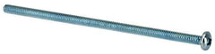 Value Collection - 1/4-20 UNC, 6" Length Under Head Phillips Drive Machine Screw - Pan Head, Grade J82 Steel, Zinc-Plated Finish, Without Washer - Exact Tool & Supply