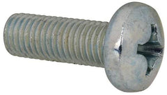 Value Collection - 1/4-28 UNF, 3/4" Length Under Head Phillips Drive Machine Screw - Pan Head, Grade J82 Steel, Zinc-Plated Finish, Without Washer - Exact Tool & Supply