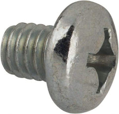 Value Collection - 5/16-18 UNC, 3/8" Length Under Head Phillips Drive Machine Screw - Pan Head, Grade J82 Steel, Zinc-Plated Finish, Without Washer - Exact Tool & Supply