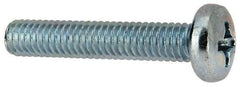 Value Collection - 5/16-18 UNC, 1-3/4" Length Under Head Phillips Drive Machine Screw - Pan Head, Grade J82 Steel, Zinc-Plated Finish, Without Washer - Exact Tool & Supply