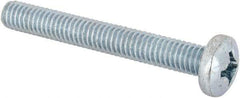 Value Collection - 5/16-18 UNC, 2-1/2" Length Under Head Phillips Drive Machine Screw - Pan Head, Grade J82 Steel, Zinc-Plated Finish, Without Washer - Exact Tool & Supply