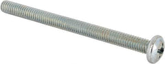 Value Collection - 5/16-18 UNC, 4" Length Under Head Phillips Drive Machine Screw - Pan Head, Grade J82 Steel, Zinc-Plated Finish, Without Washer - Exact Tool & Supply