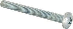 Value Collection - 3/8-16 UNC, 3-1/2" Length Under Head Phillips Drive Machine Screw - Pan Head, Grade J82 Steel, Zinc-Plated Finish, Without Washer - Exact Tool & Supply