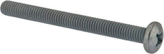 Value Collection - 3/8-16 UNC, 4" Length Under Head Phillips Drive Machine Screw - Pan Head, Grade J82 Steel, Zinc-Plated Finish, Without Washer - Exact Tool & Supply